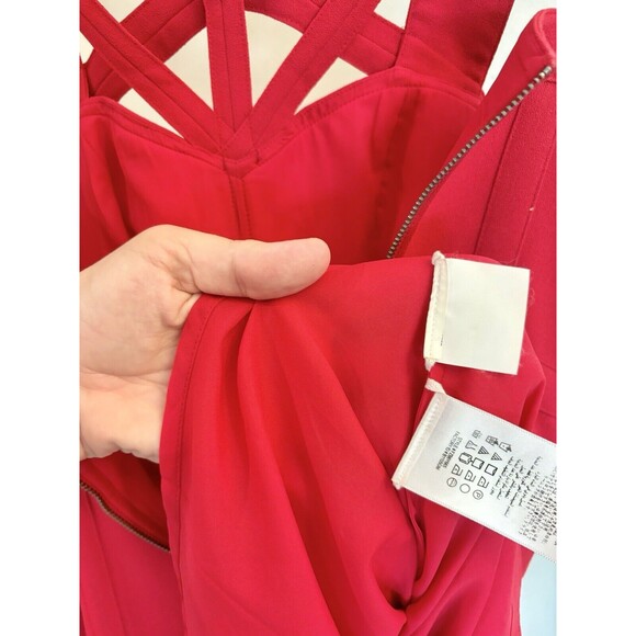 BCBG MAXAZRIA Red Yasminka Corset A-Line Fit & Flare Party Dress Size 0 - Picture 10 of 10